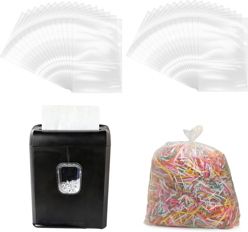 YooNotee 200 Pcs Shredder Bags Large Gallon Size Paper Shredder Bags for Home Office Paper Trash Shredded Materials(23.62 x 27.56 Inches) - Image 1